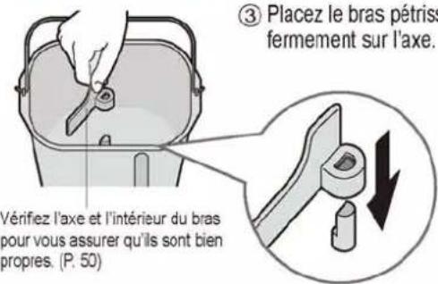 PANASONIC SDRD250 - Sortez le moule à pain et installez le bras pétrisseur - 2