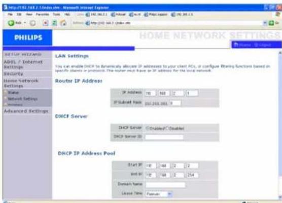 PHILIPS CGA5722 - Configuration de réseau/Network settings - 1