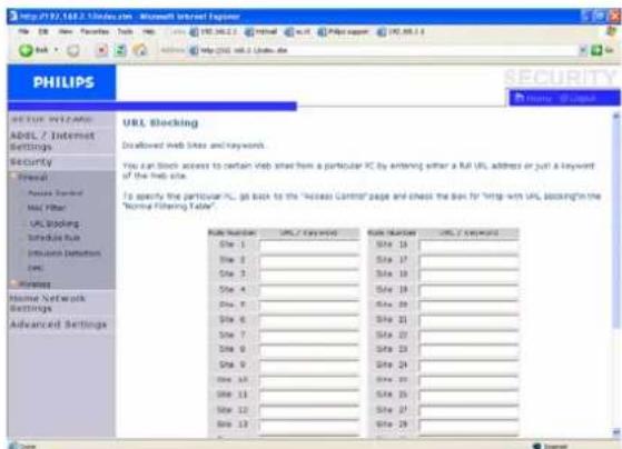 PHILIPS CGA5722 - Blocage d'URL/URL Blocking : - 1