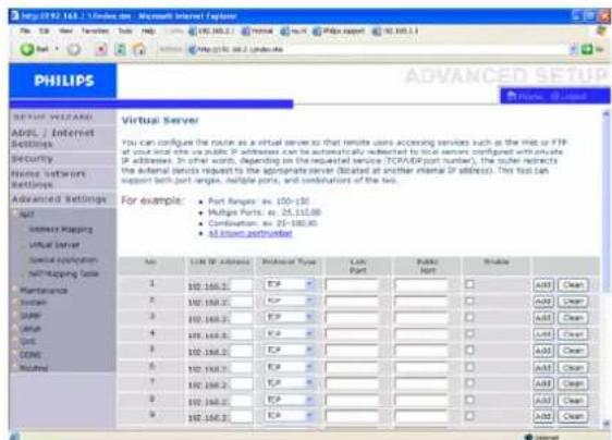 PHILIPS CGA5722 - Serveur virtuel/Virtual Server : - 1