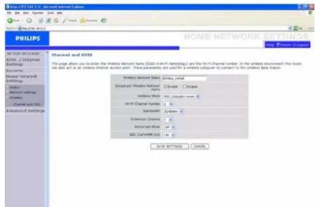 PHILIPS CGA7740N - Canal et SSID / Channel and SSID - 1