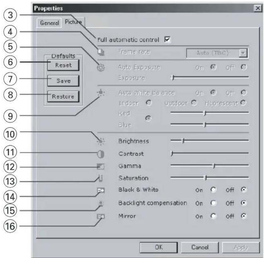 PHILIPS SPC505NC - Commandes video - 1