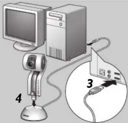 PHILIPS SPC650NC - Connexion de la webcam à votre PC - 1