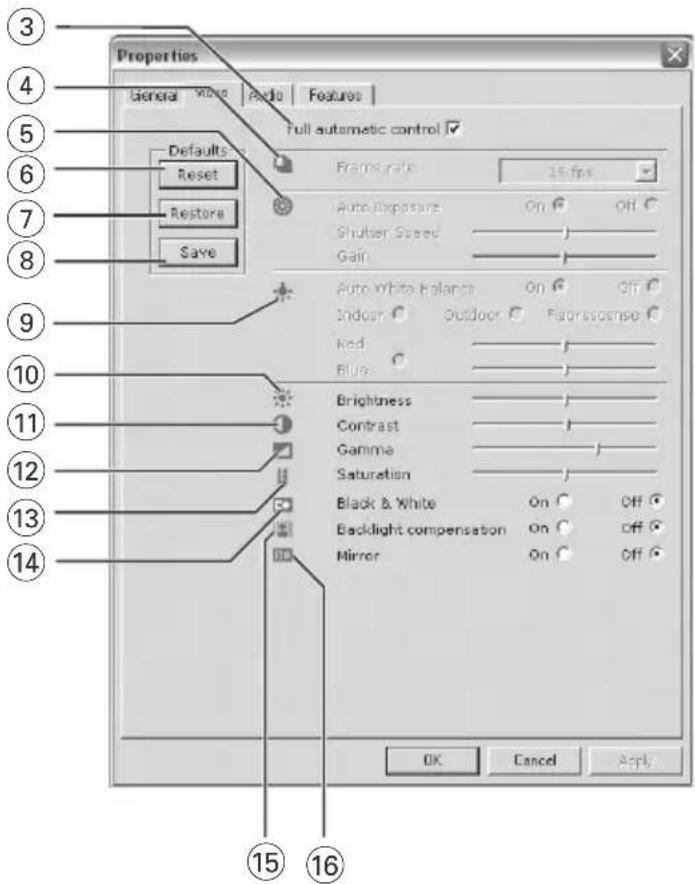 PHILIPS SPC525NC - Réglages d'image - 1