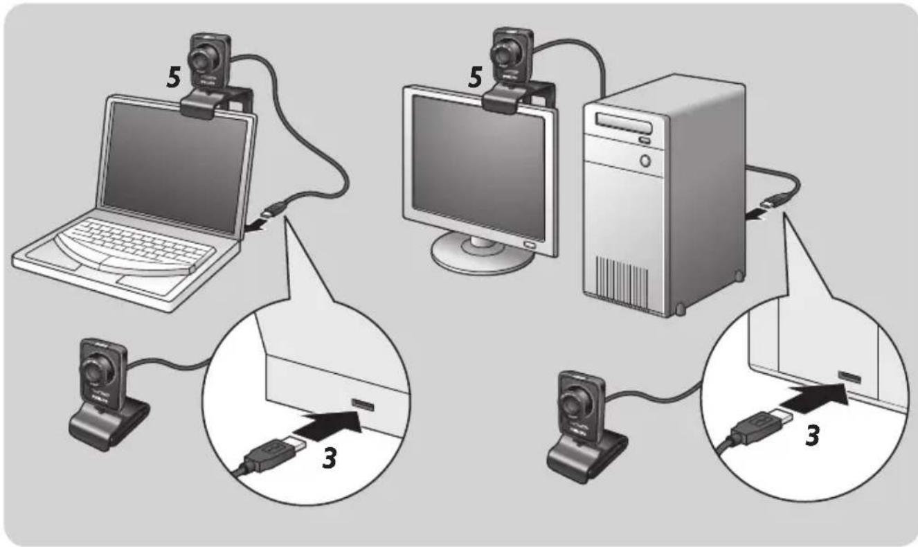 PHILIPS SPC530NC - Connexion de la WebCam à votre PC / ordinateur portable - 1