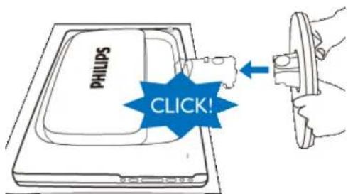 PHILIPS Brilliance 220CW9FB - Het voetstuk bevestigen - 2