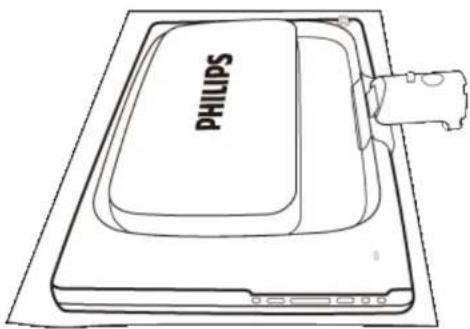 PHILIPS Brilliance 220CW9FB - Het voetstuk bevestigen - 1