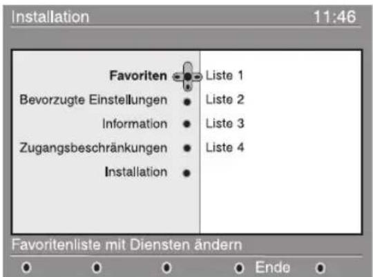 PHILIPS 32PFL7532D - Einrichten der Favoritenliste - 1