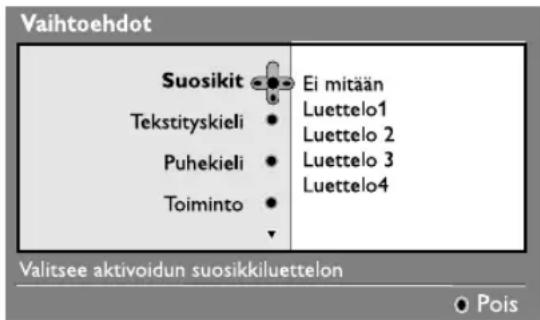 PHILIPS 32PFL7532D - Vaihtoehdot-valikon käyttö - 1