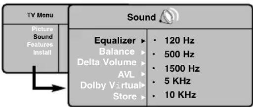 PHILIPS 32PFL7532D - Sound settings - 1