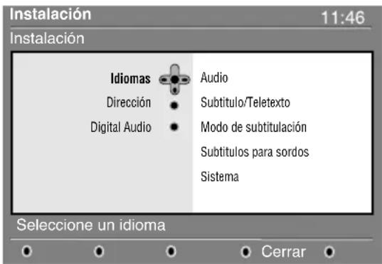 PHILIPS 32PFL7532D - Preferencias de idioma y dirección - 1