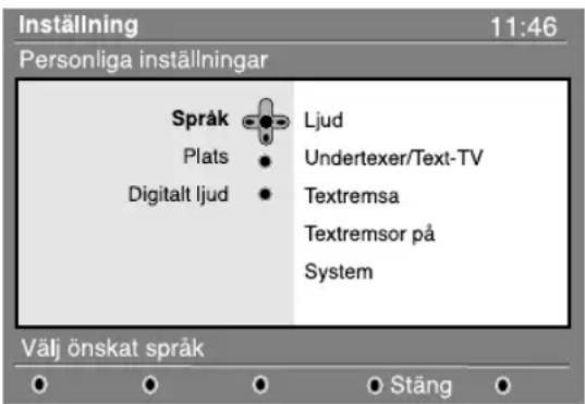 PHILIPS 32PFL7532D - Val av önskat språk och plats - 1
