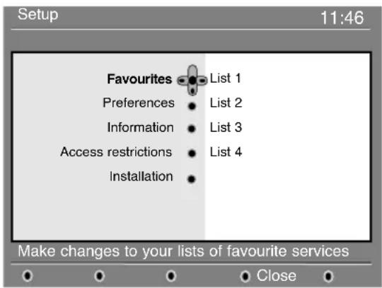 PHILIPS 32PFL7532D - Setting up your favourite list - 1