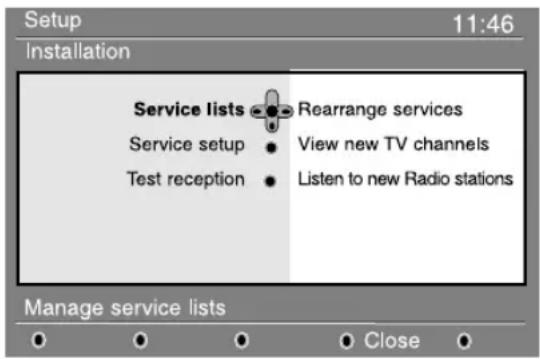 PHILIPS 32PFL7532D - Rearrange services - 1