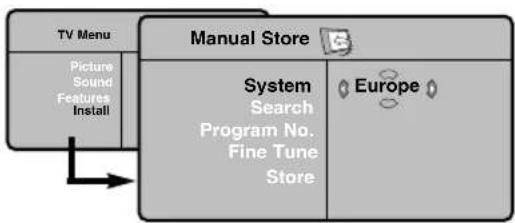 PHILIPS 32PFL7532D - Manual tuning of analogue programmes - 1