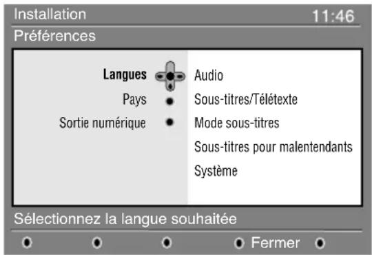 PHILIPS 32PFL7532D - Langue et pays préférentiels - 1