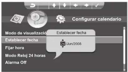Hanns.G SD80ZGMN - Establecer la fecha y hora - 2