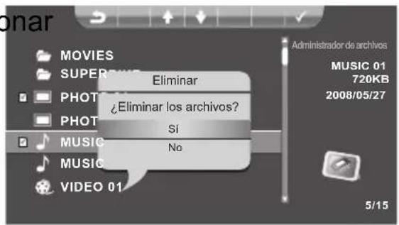 Hanns.G SD80ZGMN - Eliminar archivos - 2