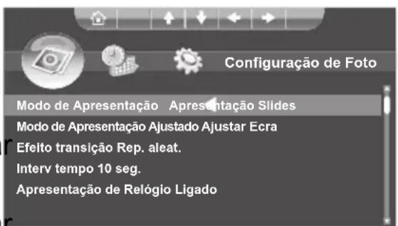 Hanns.G SD80ZGMN - Configurar o modo de apresentação de fotos - 1