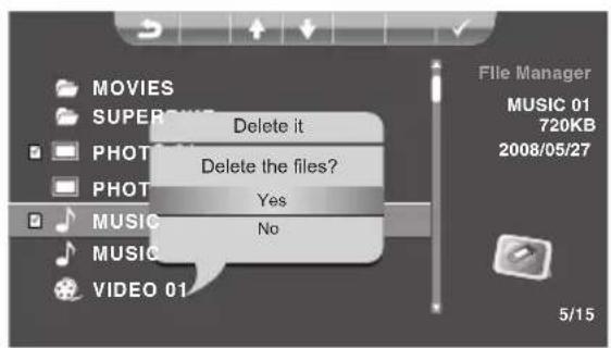 Hanns.G SD80ZBMW - Deleting Files - 2