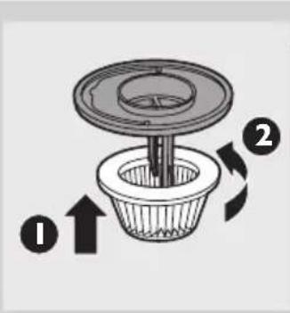 PHILIPS SHE9503 - Replacing the inner and outer filter - 4