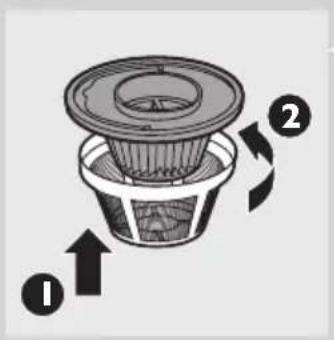 PHILIPS SHE9503 - Substituir os filtros de entrada e de saixa - 5