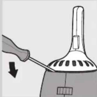 PHILIPS SHE9503 - Removing the rechargeable batteries - 1