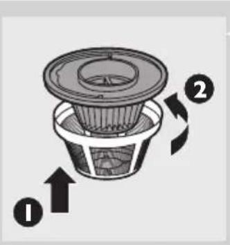 PHILIPS SHE9503 - Udskiftning af det indvendige og det udvendige filter - 5