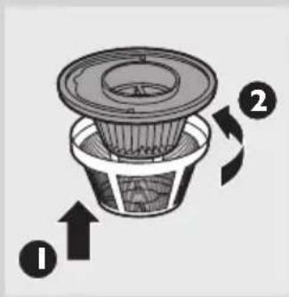 PHILIPS SHE9503 - Replacing the inner and outer filter - 5