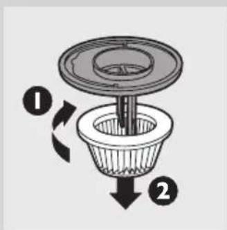 PHILIPS SHE9503 - Remplacement des filtres intérieur et extérieur - 3