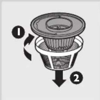 PHILIPS SHE9503 - Replacing the inner and outer filter - 2