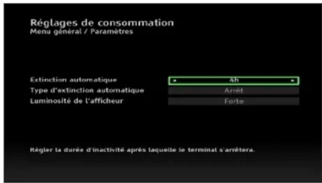 PHILIPS DSR5020 - Réglages de consommation - 1