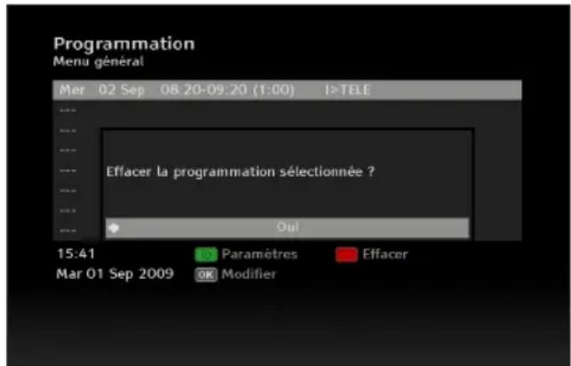 PHILIPS DSR5020 - Effacer un enregistrement programme - 1
