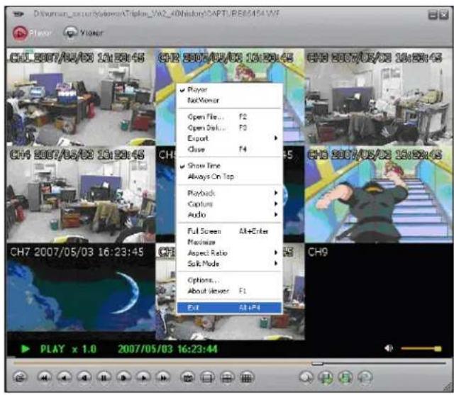 Lorex L208D251 - Cierre del programa para ver ARCHivos de video (Viewer) - 1