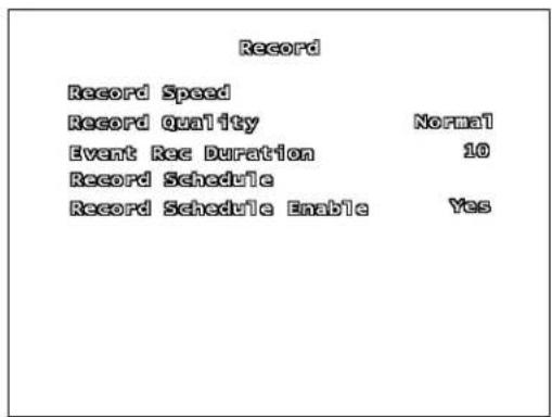 Lorex L208D251 - RECORD SETUP - 1