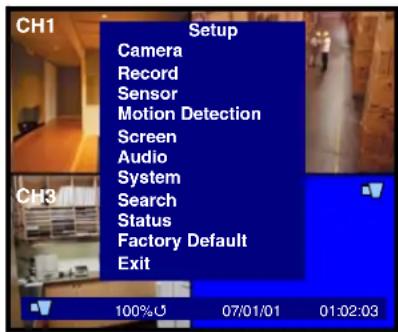 Lorex L208D251 - System Setup Controls - 1