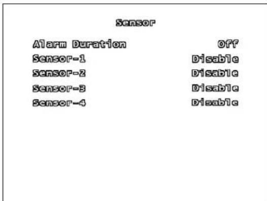 Lorex L208D251 - SENSOR SETUP - 1