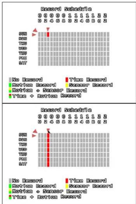 Lorex L208D251 - Recording Schedule Symbols: - 1