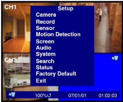 Lorex L208D251 - Controles de configuración del sistema - 1