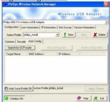 PHILIPS CCU7740N - Onglet Config Auto : - 1