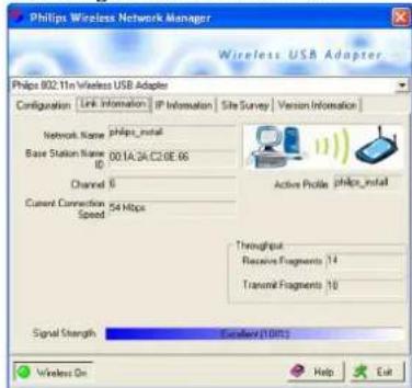 PHILIPS CCU7740N - Onglet Informations WiFi - 1