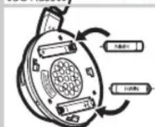 PHILIPS SBCHC8540 - Установка и замена батарей - 2