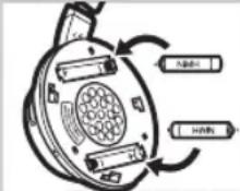 PHILIPS SBCHC8540 - Installing/replacing batteries - 2