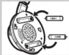 PHILIPS SBCHC8540 - Installazione e sostituzione delle batterie - 2