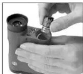LEICA Pinmaster II - ANBRINGEN DER TRAGESCHNUR - 2