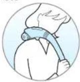 PANASONIC EV2510K - Utilisation du vibromasseur sur les zones suivantes: - 2