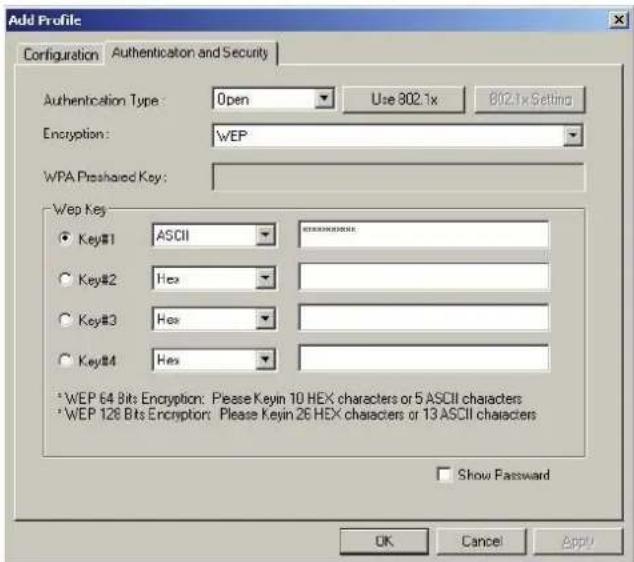 KONIG CMPWNUSB12 - Bearbeitenden der Registerkarte "Authentication and Security" - 1
