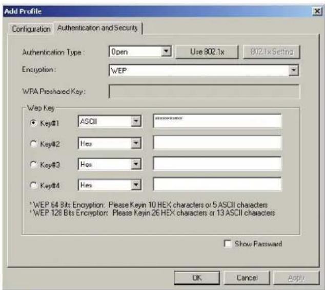 KONIG CMPWNUSB12 - Onglet Modifier l'authentication et la sécurité - 1