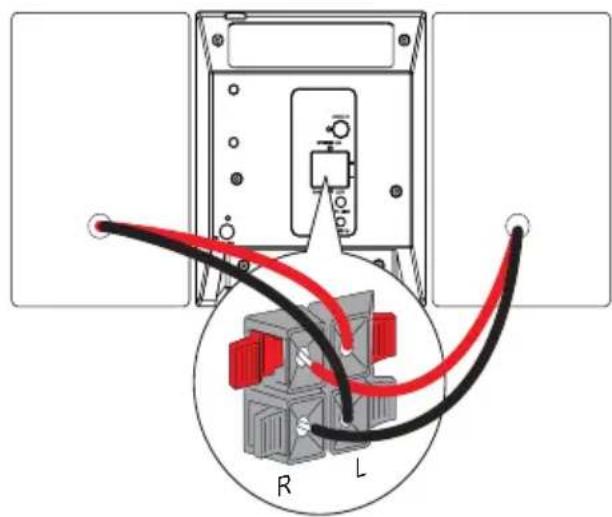 PHILIPS MCM280D - Collegamento degli altoparlanti - 1