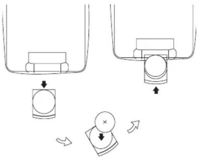 PHILIPS MCM280D - Pour remplacer la pile de la télécommande : - 1